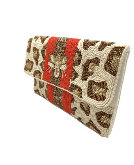 Leopard Bee Clutch