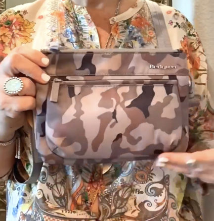 Camo Crossbody in Grey