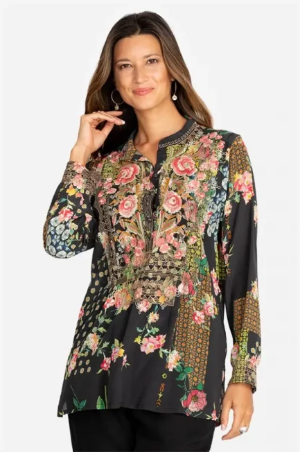 Rose Embroidered Tunic